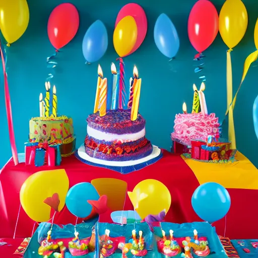 Prompt: giant worms throwing a birthday party, award - winning photography