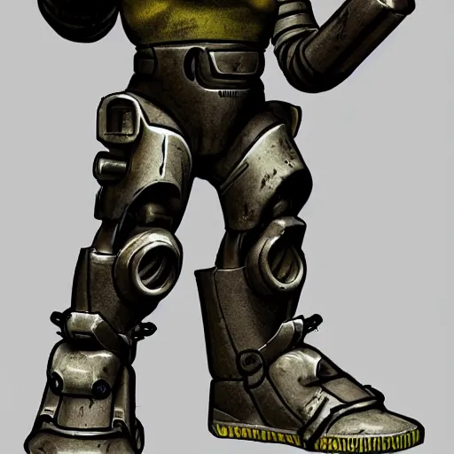 Prompt: Fallout T52 power armor