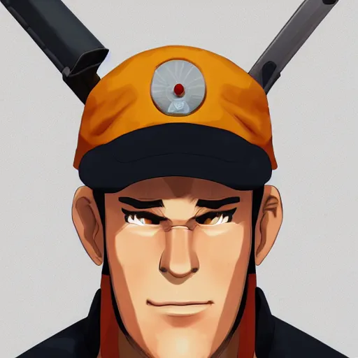 Image similar to portrait of scout from team fortress 2 in the style of kazuma kaneko, hd, artstation, very detailed