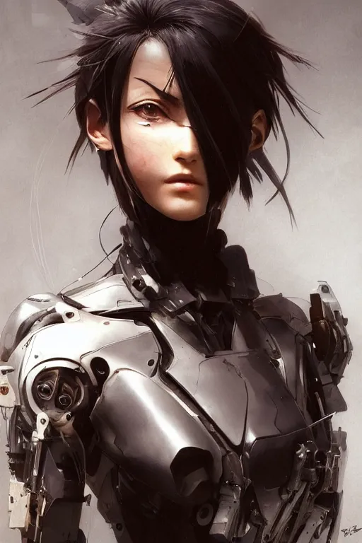 Image similar to Beautiful Gunnm Alita by WLOP, by Tsutomu Nihei by Emil Melmoth, by stuz0r, Craig Mullins, yoji shinkawa, cross, artstation, pete morbacher, young, very attractive, pretty face, hyper detailed, very detailed, artstation, rendering by octane, shallow depth of field, uplight