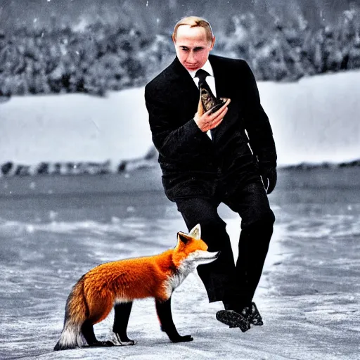 Image similar to vladimir putin the fox award winning photograph