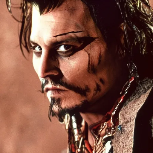 Prompt: Johnny Depp as the Wolfman
