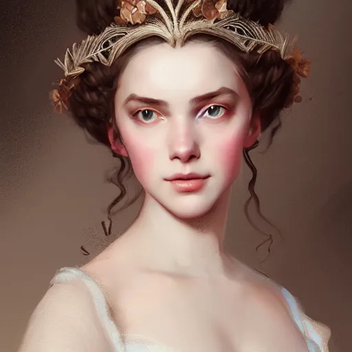 Image similar to beautiful & natural Sidney Sweeney as a 1700s princess by Artgerm and Greg Rutkowski, intricate, elegant, highly detailed, digital painting, artstation, concept art, smooth, sharp focus, illustration,