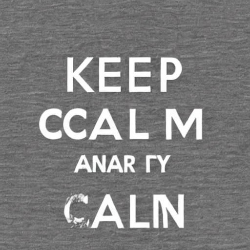 Prompt: keep calm and carry on