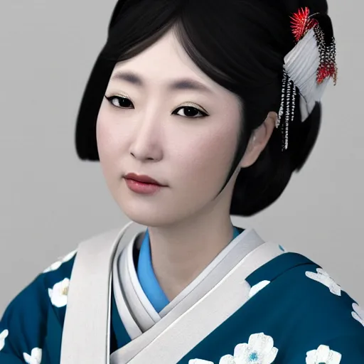 Prompt: hi resolution geisha portrait yasutomo oka 8 k ultrarealistic