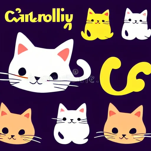 Image similar to Cartoon cat. in simple cute style, isolated vector illustration