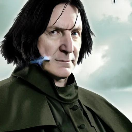 Prompt: silent snape from harry potter and the solid metal gear