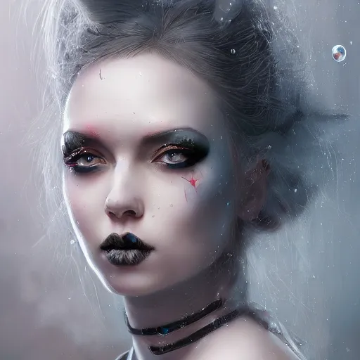 a beautiful portrait of kerli koiv with bubble goth | Stable Diffusion ...