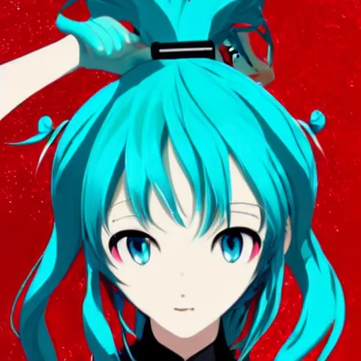 Image similar to the poster of hatsune miku