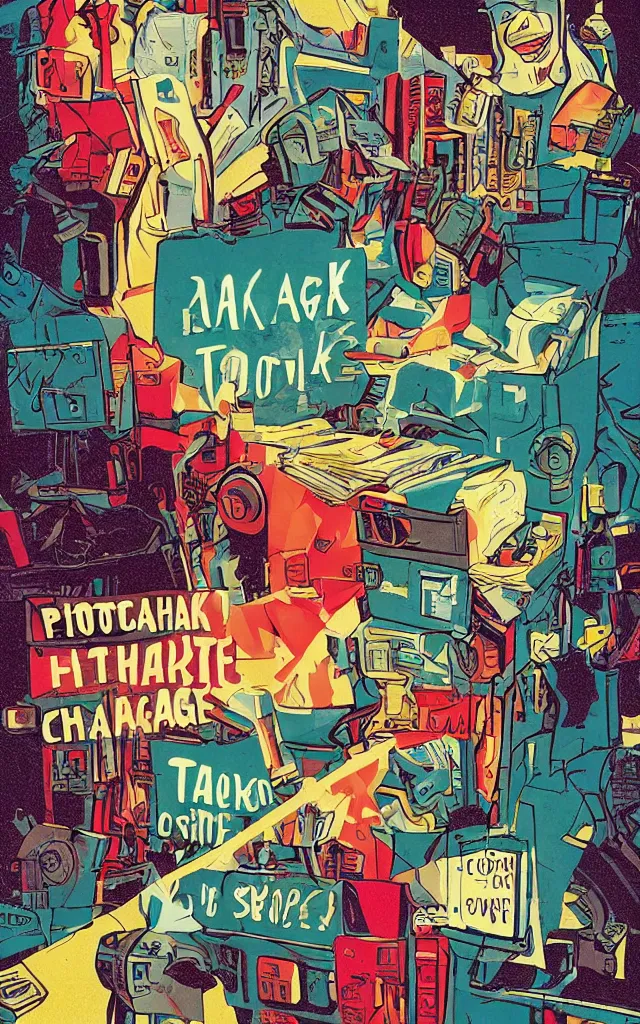 Prompt: photocopy take - charge ( 2 0 1 3 ) | book cover artwork