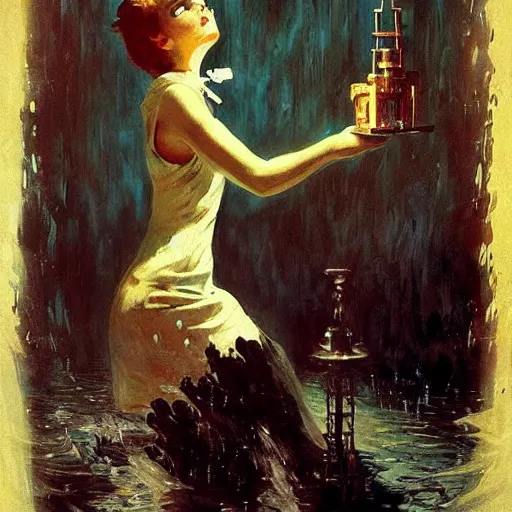 Prompt: rapture from Bioshock, by Ilya Repin, beautiful