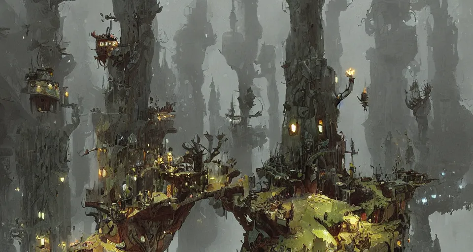 Image similar to Enchanted and magic forest, by Ian McQue