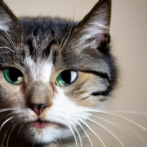 Prompt: stock photo of cat plotting to conquer the world