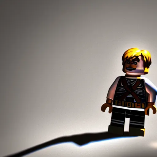 Image similar to link minifigure, Photorealism, cinematic lights, 35mm