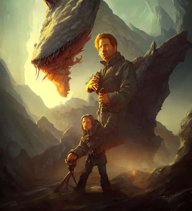 Prompt: fox mulder, dnd character art portrait, matte fantasy painting, deviantart artstation, by jason felix by steve argyle by tyler jacobson by peter mohrbacher, cinema