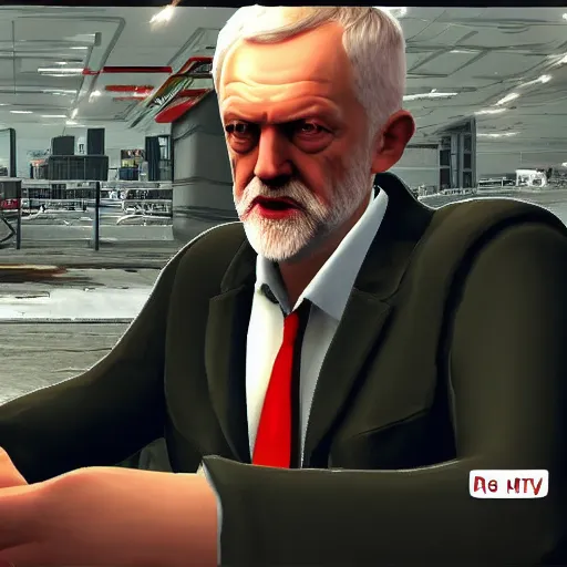 Prompt: jeremy corbyn in a video game, unreal engine