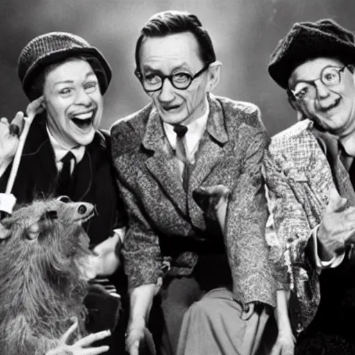 Prompt: i dig a pygmy by charles hawtrey and the deaf aids ; phase one, in which doris gets her oats.