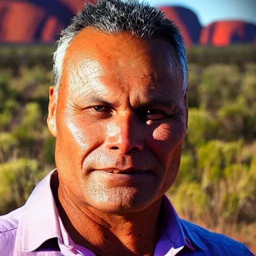 Prompt: stan grant at uluru Australia outback award winning photograph