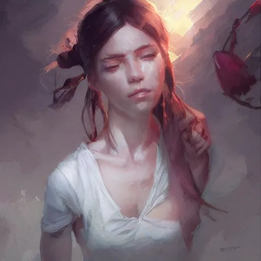 Image similar to awoke to sweet smells, by wlop, artgerm, greg rutkowski