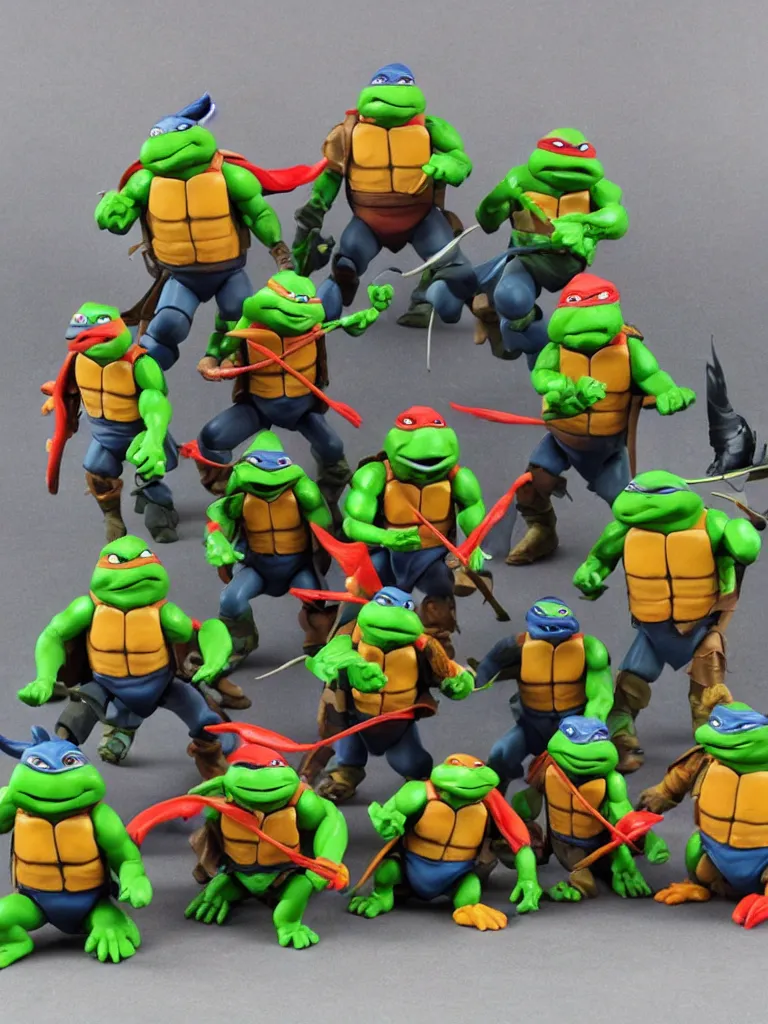 Prompt: tmnt playmates single toy figure