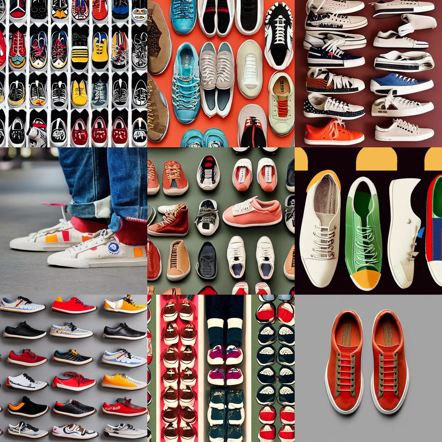 Prompt: sneakers designed by Wes Anderson