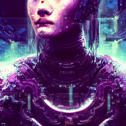 Image similar to hyperrealistic portrait of a woman monster astronaut, full body portrait, well lit, intricate abstract. cyberpunk, intricate artwork, by Tooth Wu, wlop, beeple. in the style of Jin Kagetsu, James Jean and wlop, highly detailed, sharp focus, intricate concept art, digital painting, ambient lighting, 4k, artstation