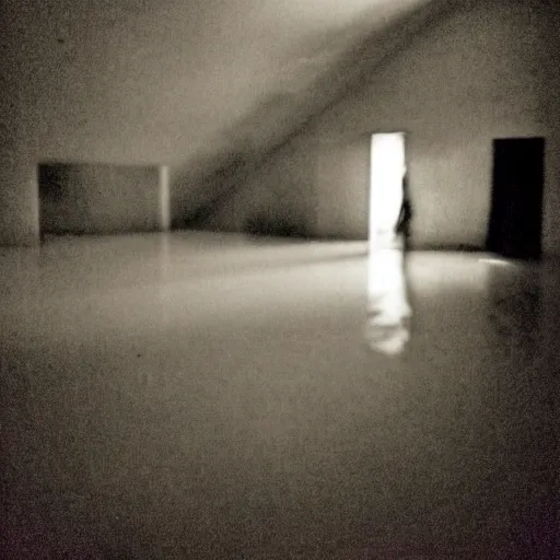 Image similar to insane nightmare, no light, everything is blurred, creepy shadows, a beast on the ceiling , very poor quality of photography, 2 mpx quality, grainy picture