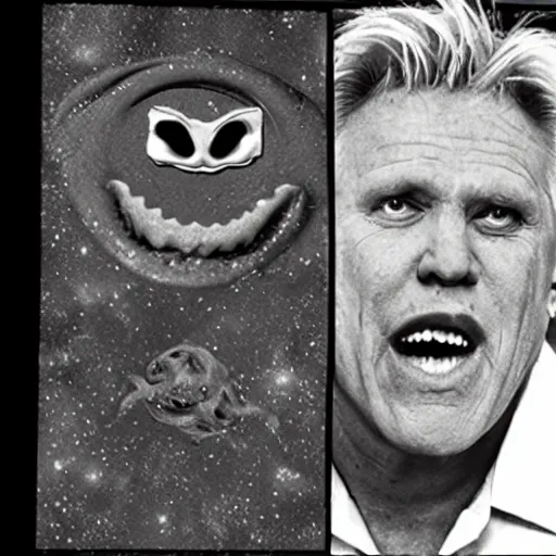 Image similar to Gary Busey Cthulhu chimera on mars