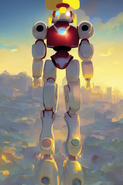 Image similar to metabots medabots medarotto medarot robot minimalist comics, behance hd by jesper ejsing, by rhads, makoto shinkai and lois van baarle, ilya kuvshinov, rossdraws global illumination ray tracing hdr radiating a glowing aura