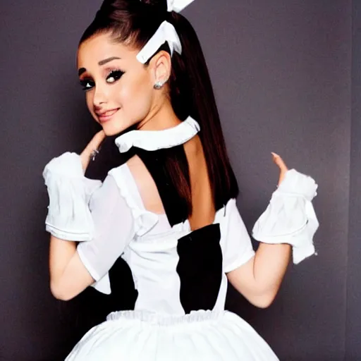 Image similar to ariana grande as a french maid