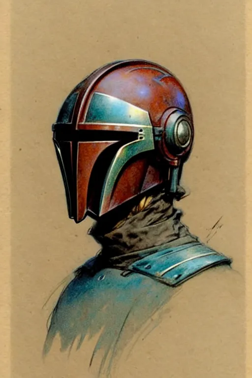 Image similar to (((((1950s mandolorian . muted colors.))))) by Jean-Baptiste Monge !!!!!!!!!!!!!!!!!!!!!!!!!!!