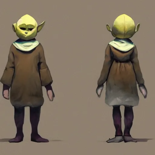 Image similar to little nightmares anesthetic character design