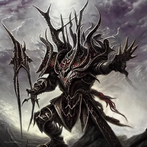 Image similar to archaon the everchosen, artstation hall of fame gallery, editors choice, #1 digital painting of all time, most beautiful image ever created, emotionally evocative, greatest art ever made, lifetime achievement magnum opus masterpiece, the most amazing breathtaking image with the deepest message ever painted, a thing of beauty beyond imagination or words