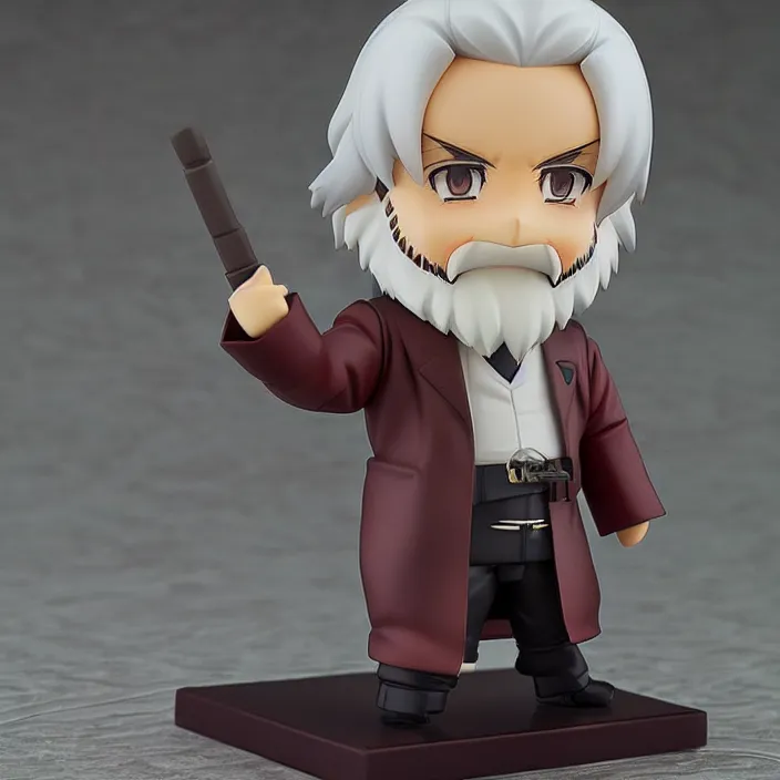 Prompt: An anime Nendoroid of Karl Marx, figurine, detailed product photo