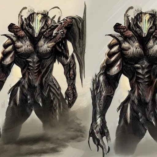 Image similar to concept art of predator redesign, overcast weather