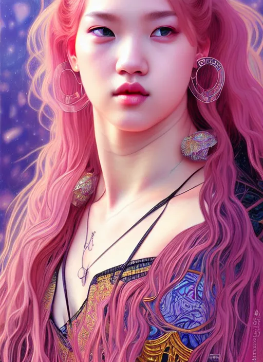 Image similar to jossi of blackpink, king, tarot card, highly detailed, digital painting, smooth, sharp focus, illustration, ultra realistic, 8 k, art by artgerm and alphonse mucha