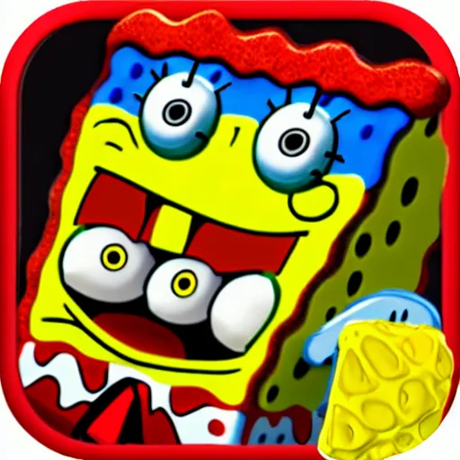 Prompt: nightmare SpongeBob hd