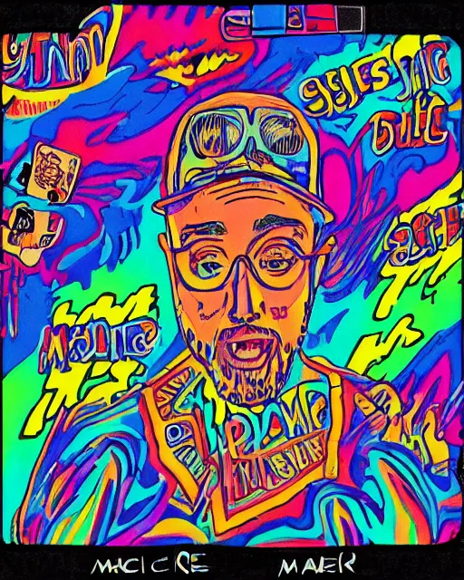 Image similar to mac miller, lsd trip, by john keebs lee, pittsburgh, blue slide park, good vibes, peace, love, 4 2 0, don't trip, swimming in circles, highly detailed