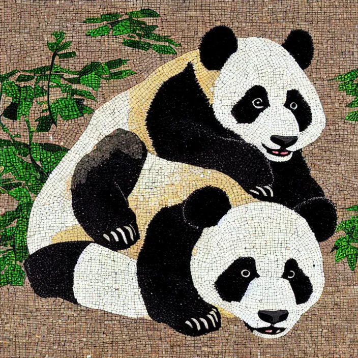 Image similar to panda mosaic