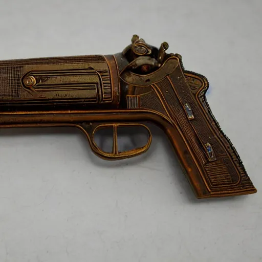Prompt: highly detailed 1950s space gun toy