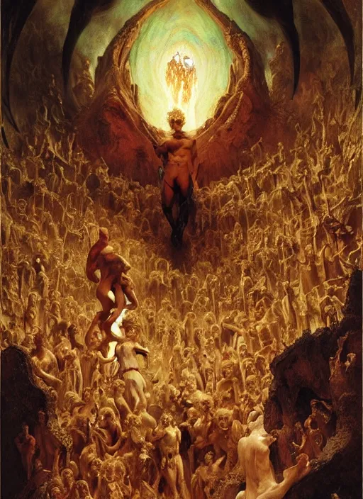 Image similar to the seventh circle of hell from dante's divine comedy. highly detailed painting by gaston bussiere, craig mullins, j. c. leyendecker 8 k