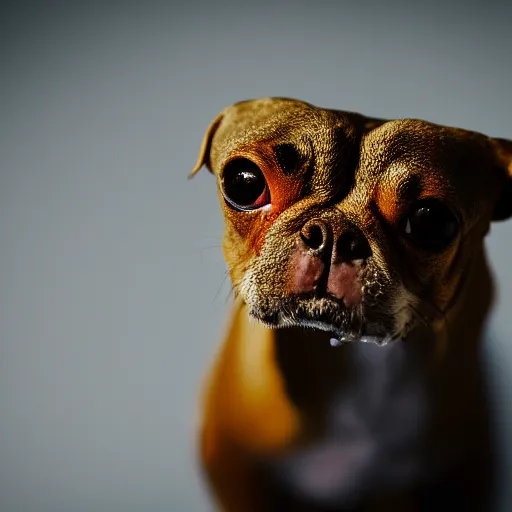 Image similar to a portrait photo of dog frog, award winning photography, 5 0 mm