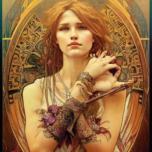 Image similar to beautiful lifelike award winning pencil illustration of devine trending on art station artgerm greg rutkowski alphonse mucha cinematic atmospheric