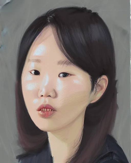 Prompt: portrait by sora kim