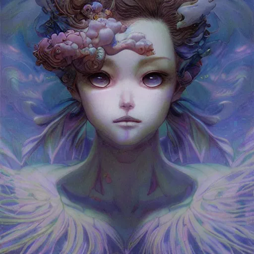 Prompt: prompt : fantasy portrait soft light painted by james jean and katsuhiro otomo, inspired by evangeleon anime, smooth face feature, intricate oil painting, high detail illustration, sharp high detail, manga and anime 1 9 9 0