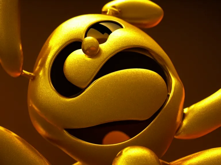 Prompt: extremely sad golden smiley, trending on artstation, octane render, insanely detailed, 8 k, hd