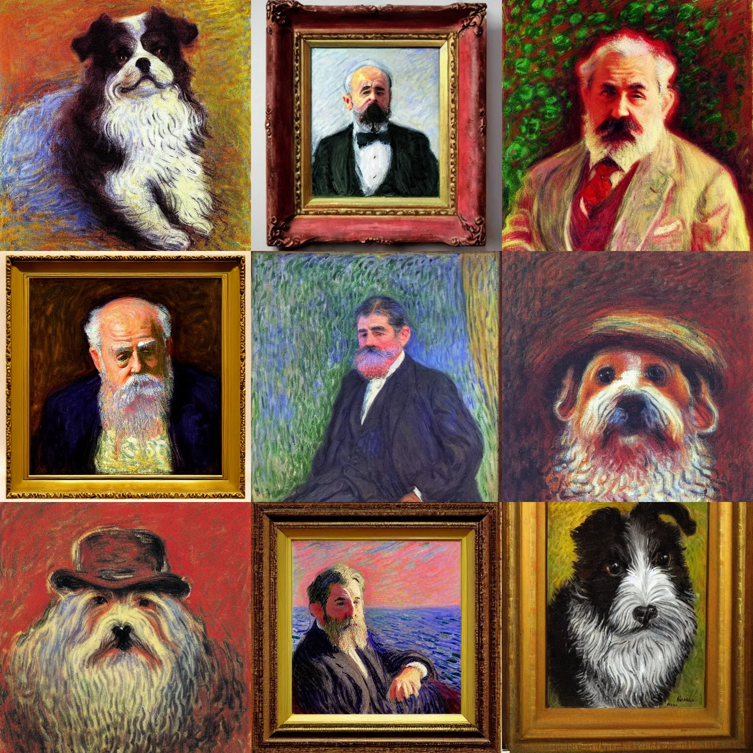 Prompt: portrait of kirby, by claude monet, cute