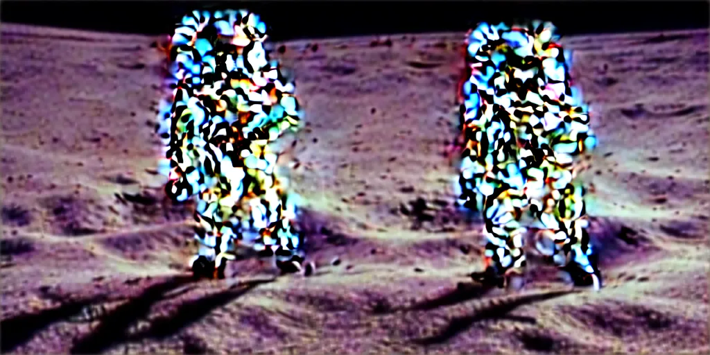 Image similar to A space engineer on the moon