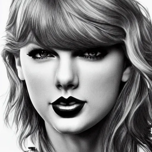 Image similar to taylor swift portrait, symmetrical features, perfect,