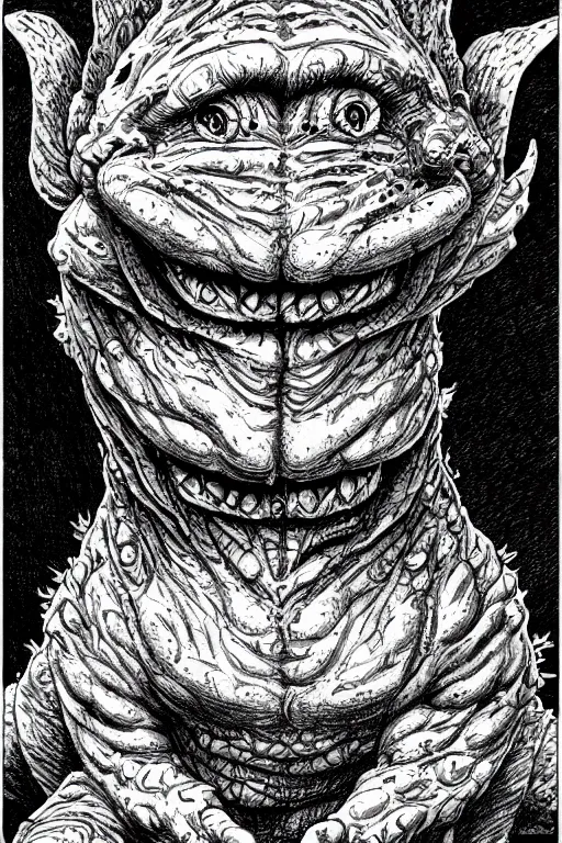 Image similar to toad goblin, symmetrical, goblin, highly detailed, digital art, sharp focus, trending on art station, kentaro miura manga art style